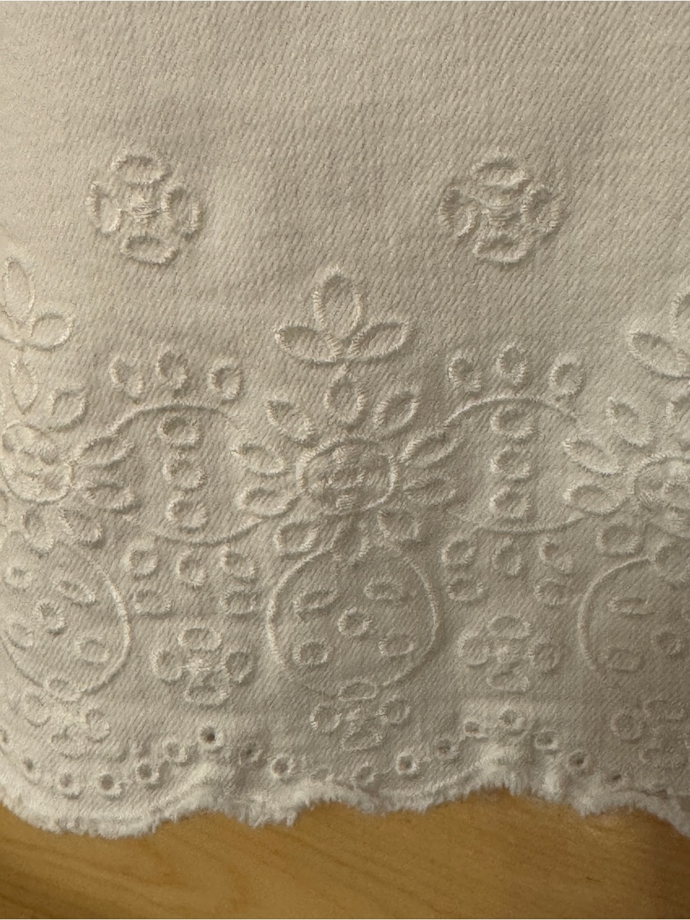 Talbots White Embroidered Eyelet Hem Denim Skirt Women’s 22W - Picture 6 of 8